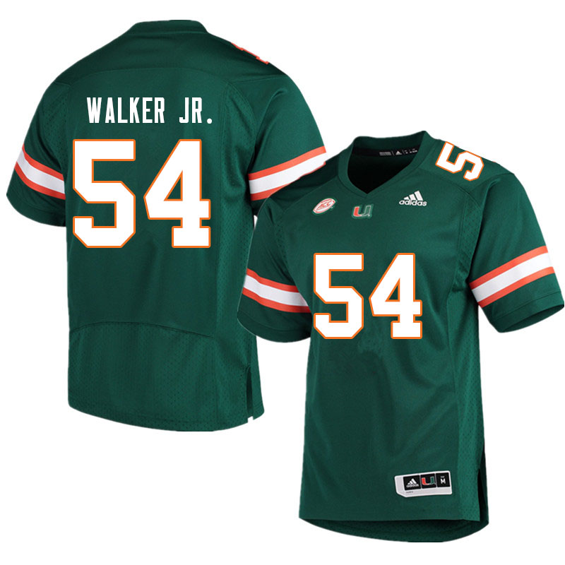 Men #54 Issiah Walker Jr. Miami Hurricanes College Football Jerseys Sale-Green